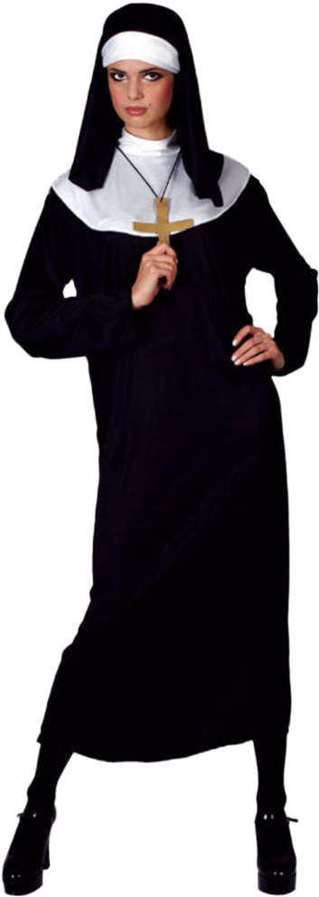 Sultry Nun Costume Pose