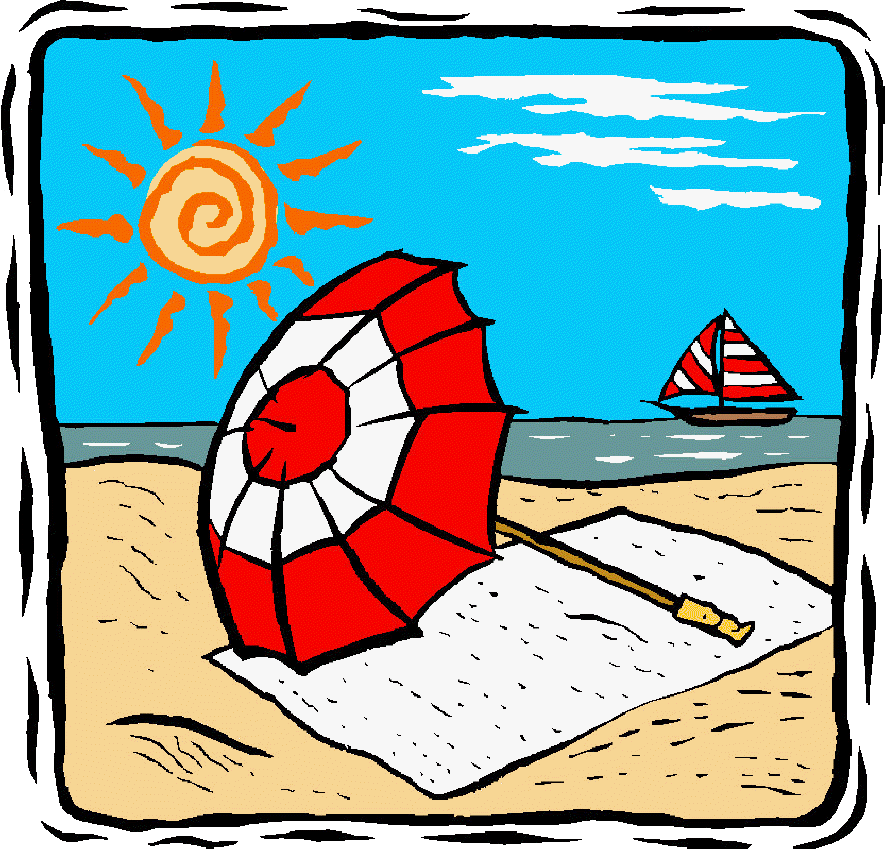 Summer Beach Scene Clipart