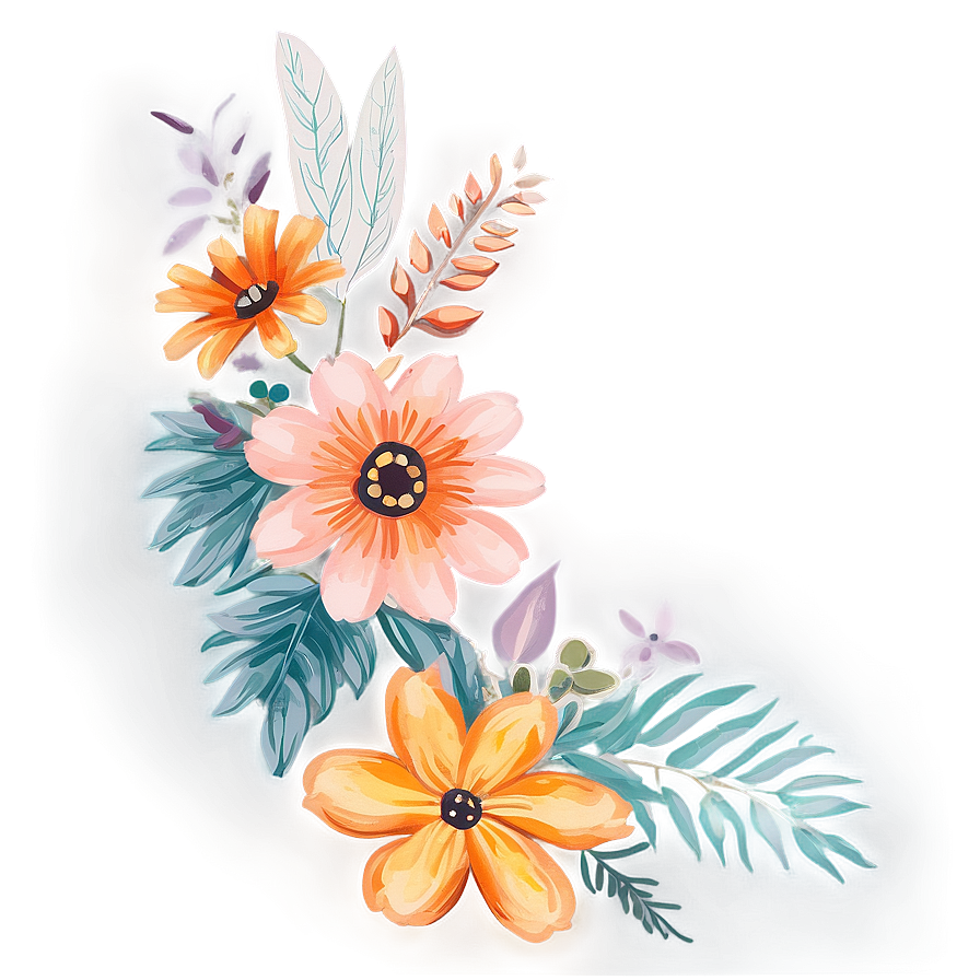 Summer Boho Flowers Png Gay6