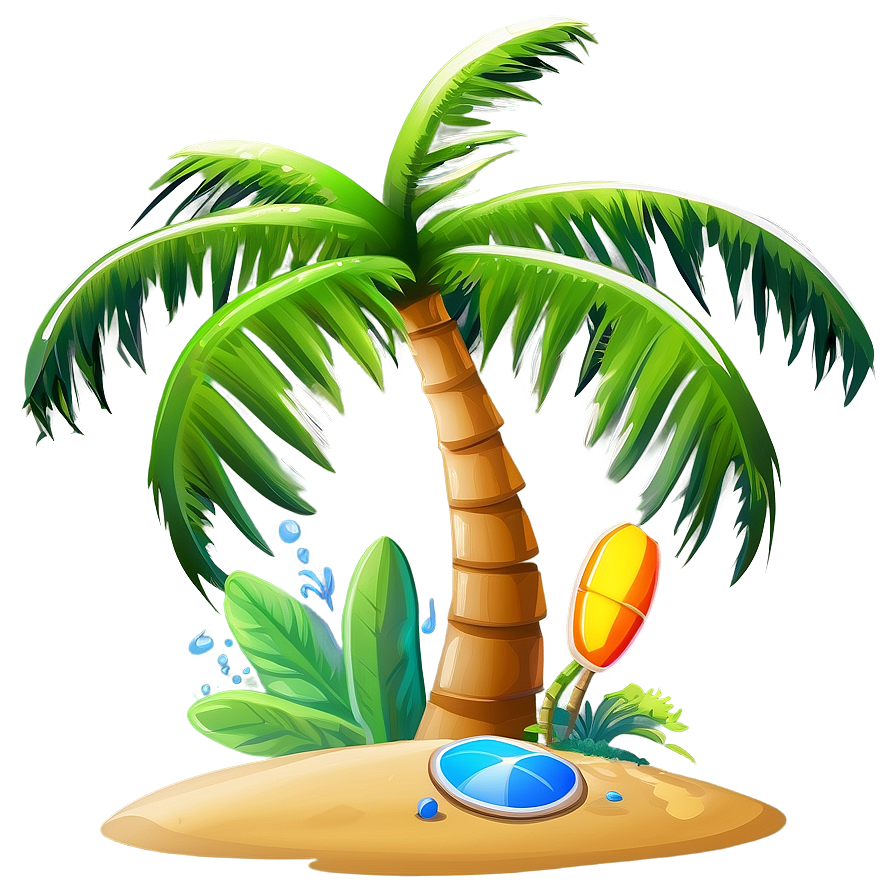 Summer Cartoon Palm Tree Png 50