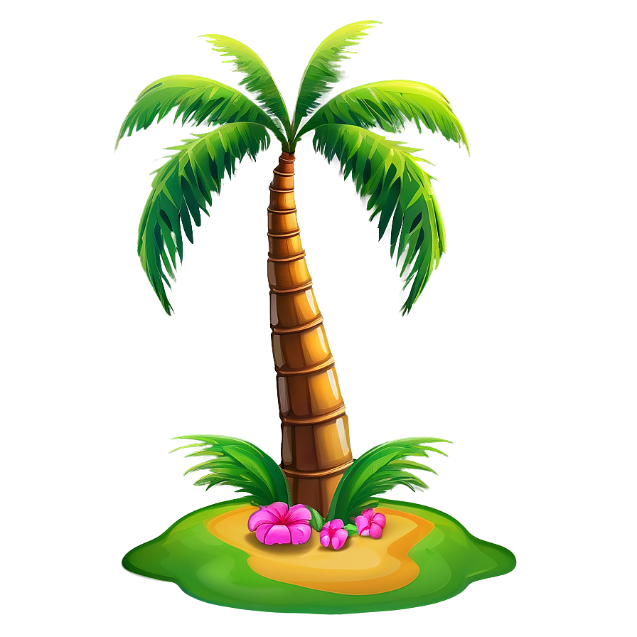 Summer Cartoon Palm Tree Png Vpp