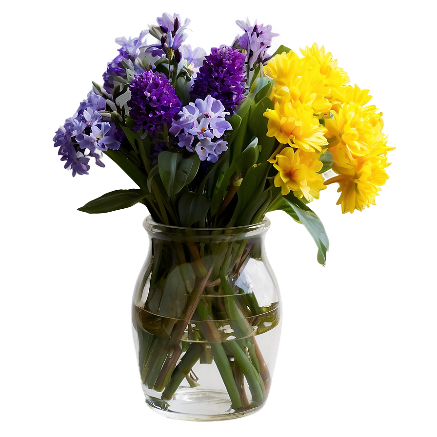 Summer Flowers Vase Png 12