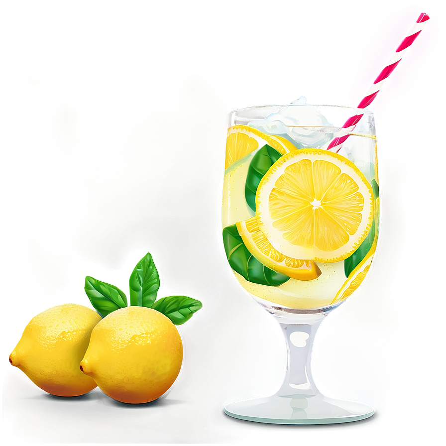 Summer Lemonade Glass Png 05252024