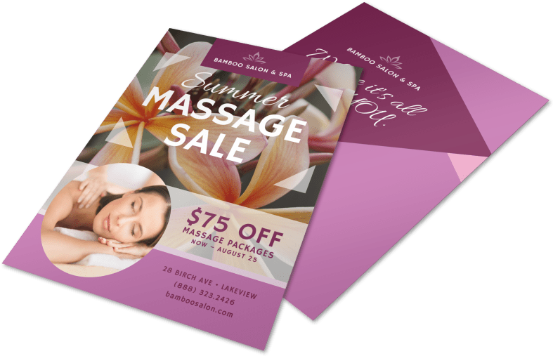 Summer Massage Sale Flyer