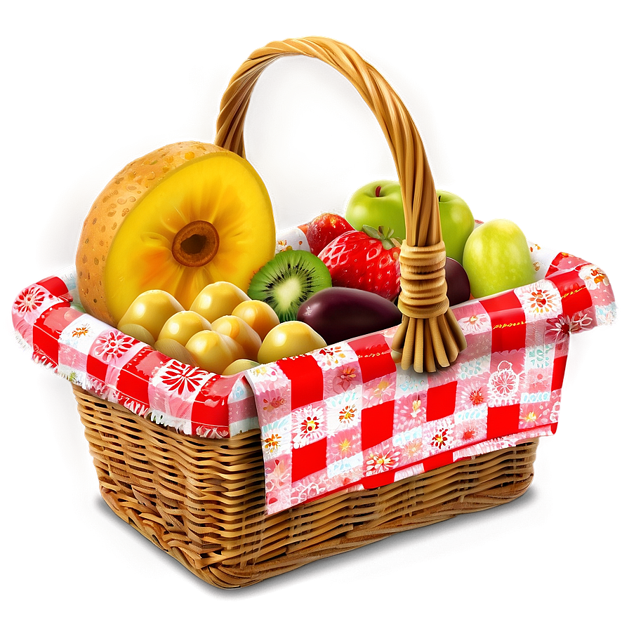 Summer Picnic Basket Png Bxe24