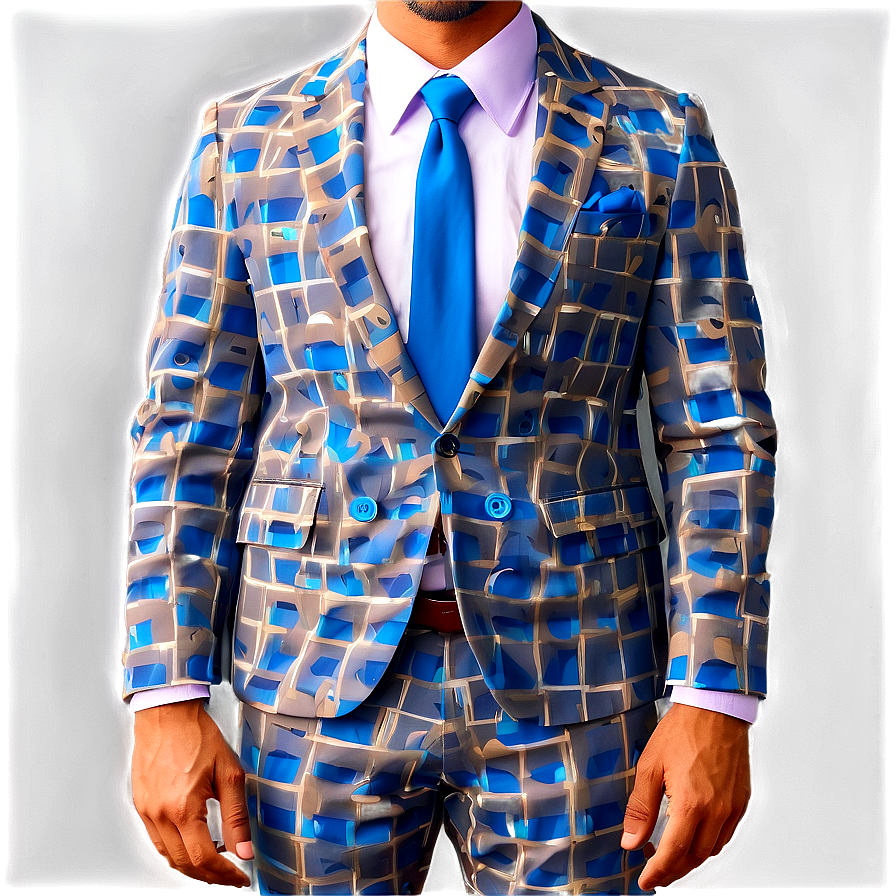 Summer Suit And Bright Tie Png 2