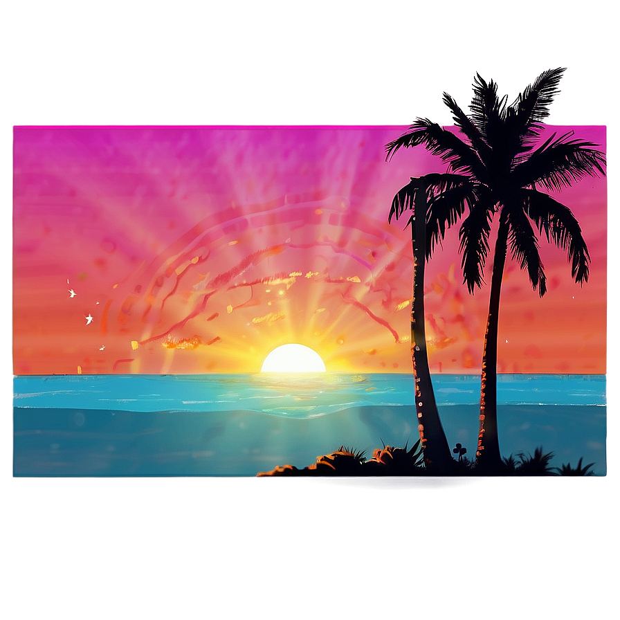 Summer Sunset Glow Png Oot