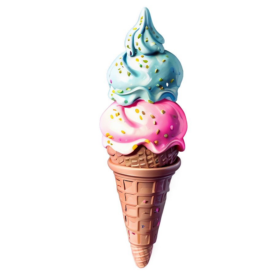 Summer Vibes Ice Cream Cone Png 06252024