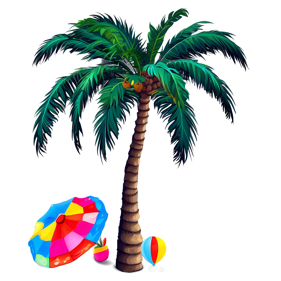 Summer Vibes Palm Tree Png Pau