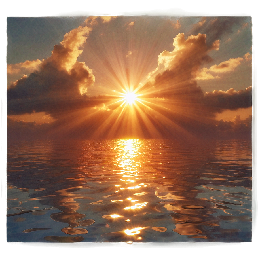 Sun Flare On Water Png 06122024