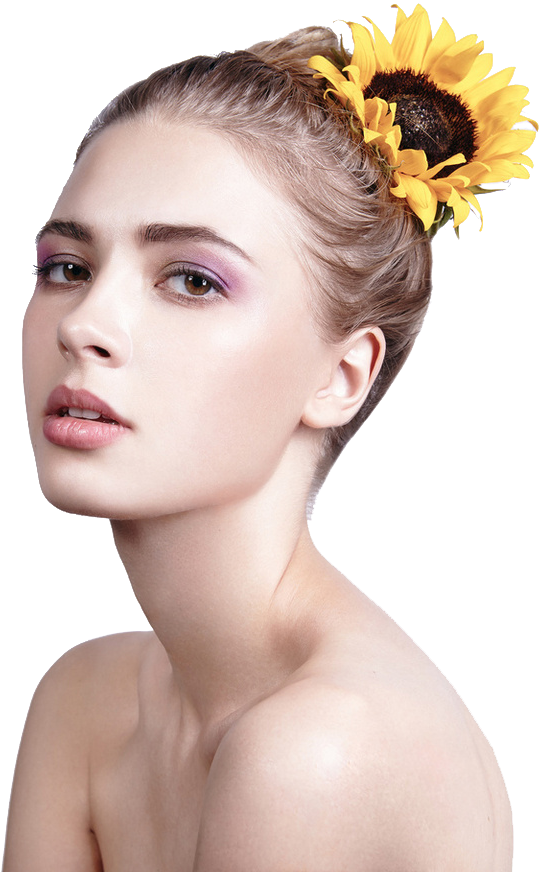 Sunflower Adorned Model Portrait