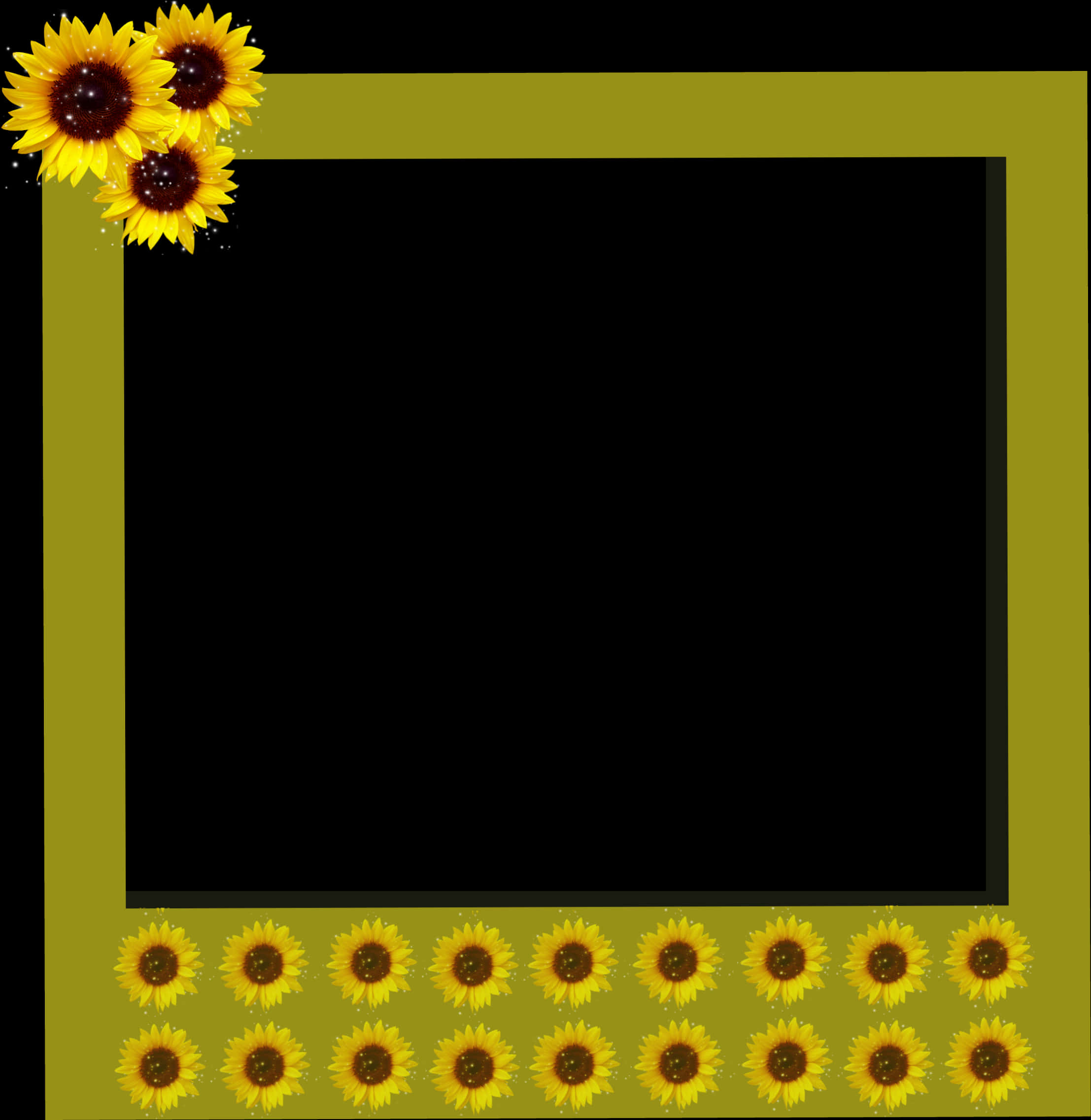 Sunflower Embellished Polaroid Frame