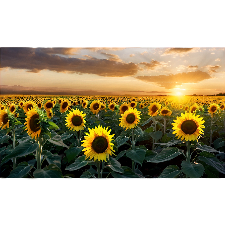 Sunflower Field Sunrise Png 54