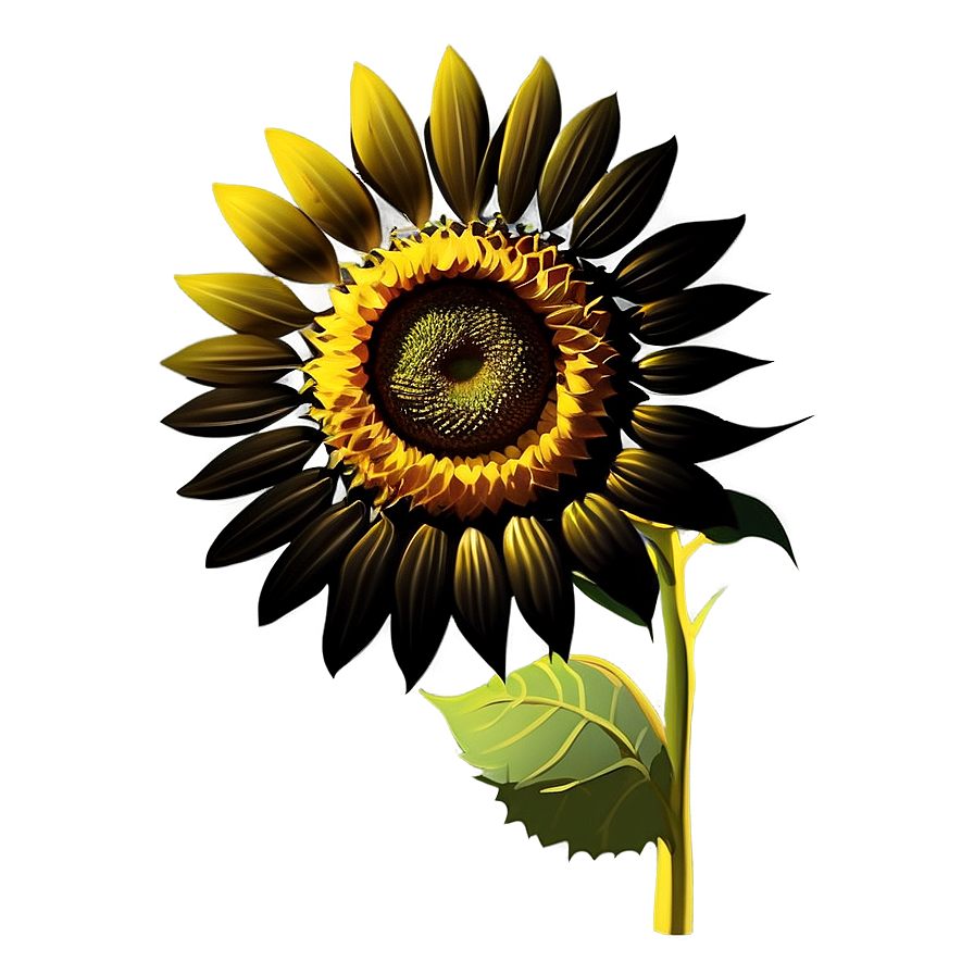 Sunflower Head Silhouette Png Mgf43