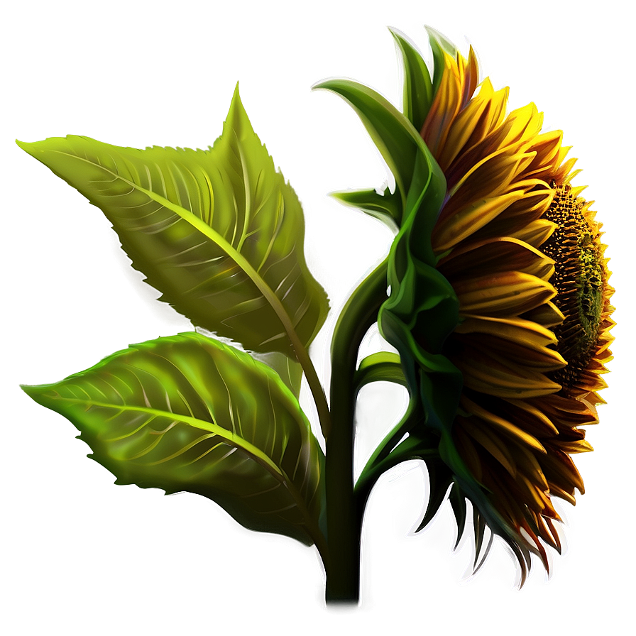 Sunflower Head Silhouette Png Voh78