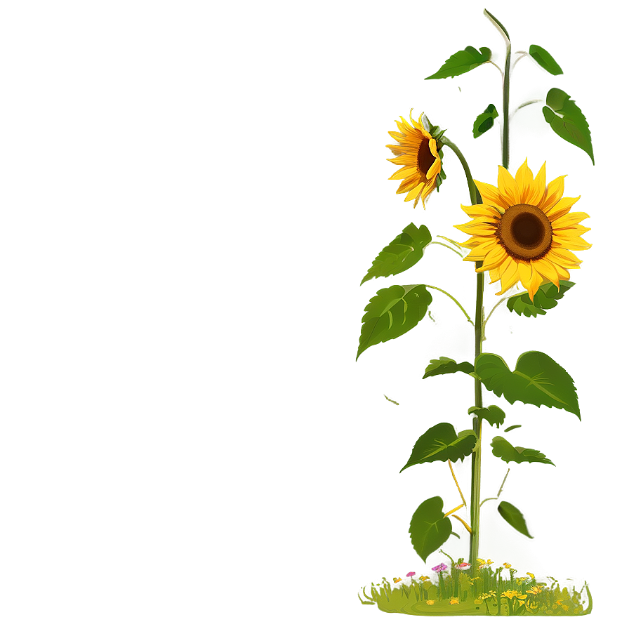 Sunflower In Wind Png 05252024