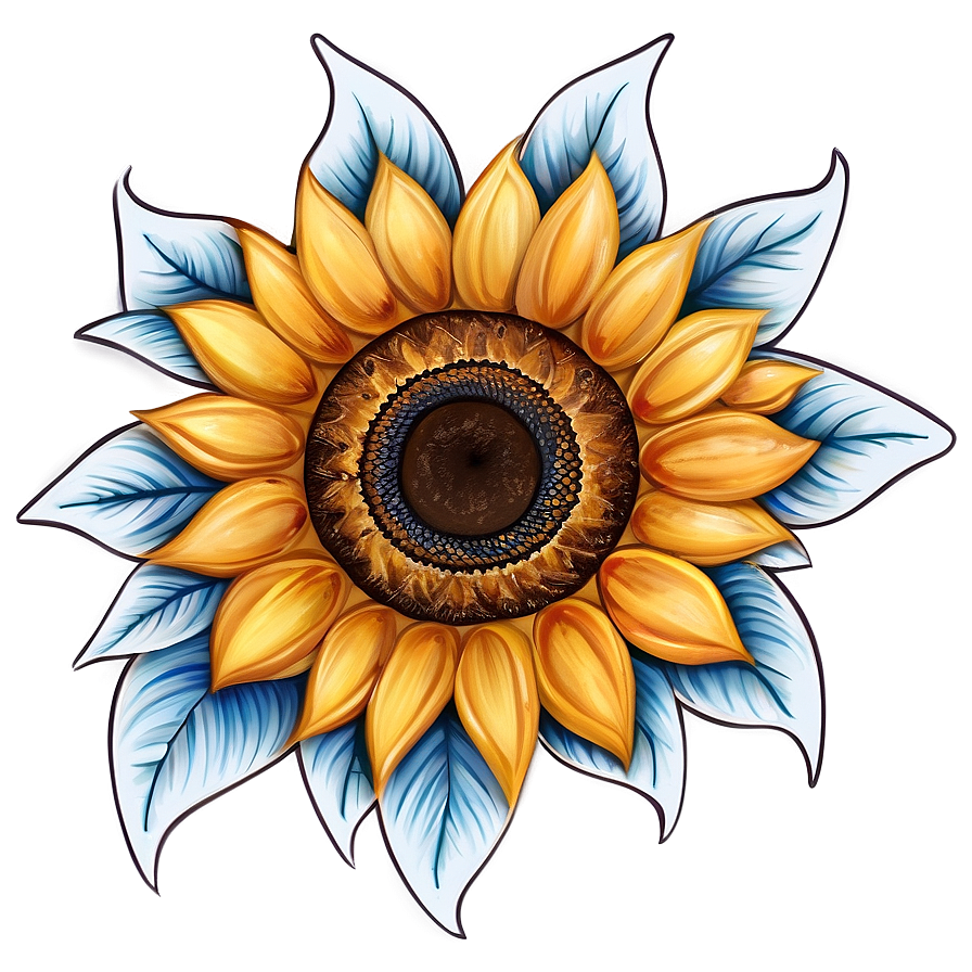 Sunflower Tattoo Design Png Xym