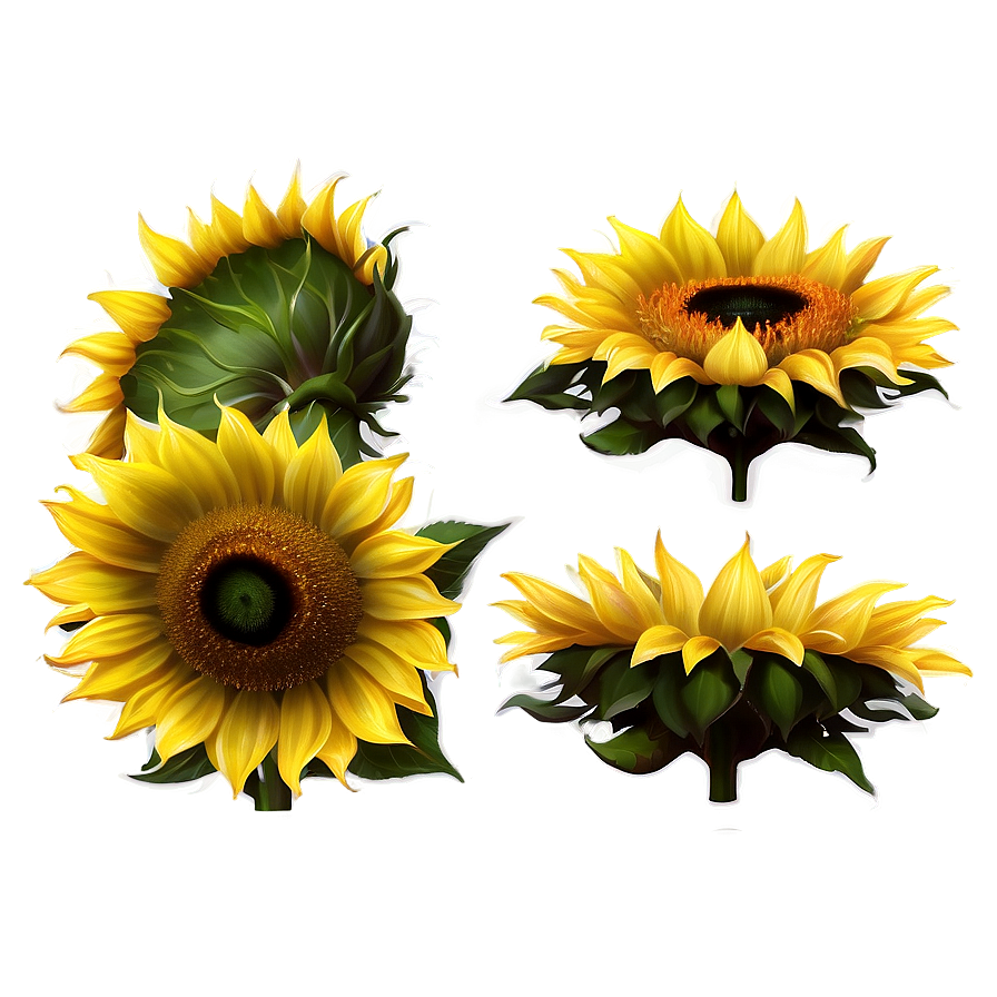 Sunflower Transparent Print Png 75