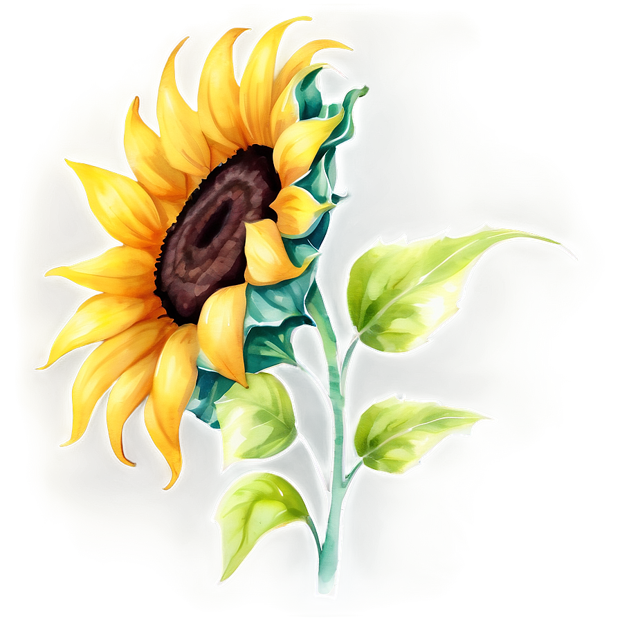 Sunflower Watercolor Decorative Element Png 06272024