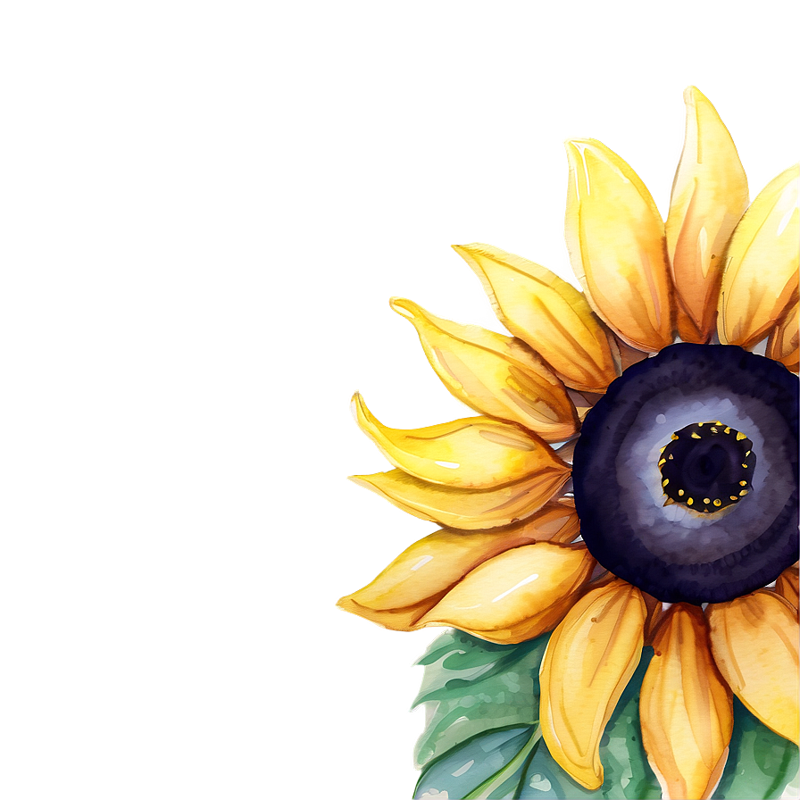 Sunflower Watercolor Image Png Vgh88