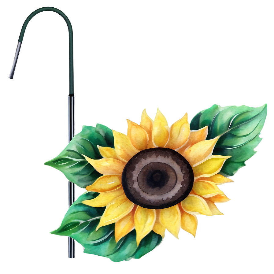 Sunflower Watercolor Planner Decoration Png 48