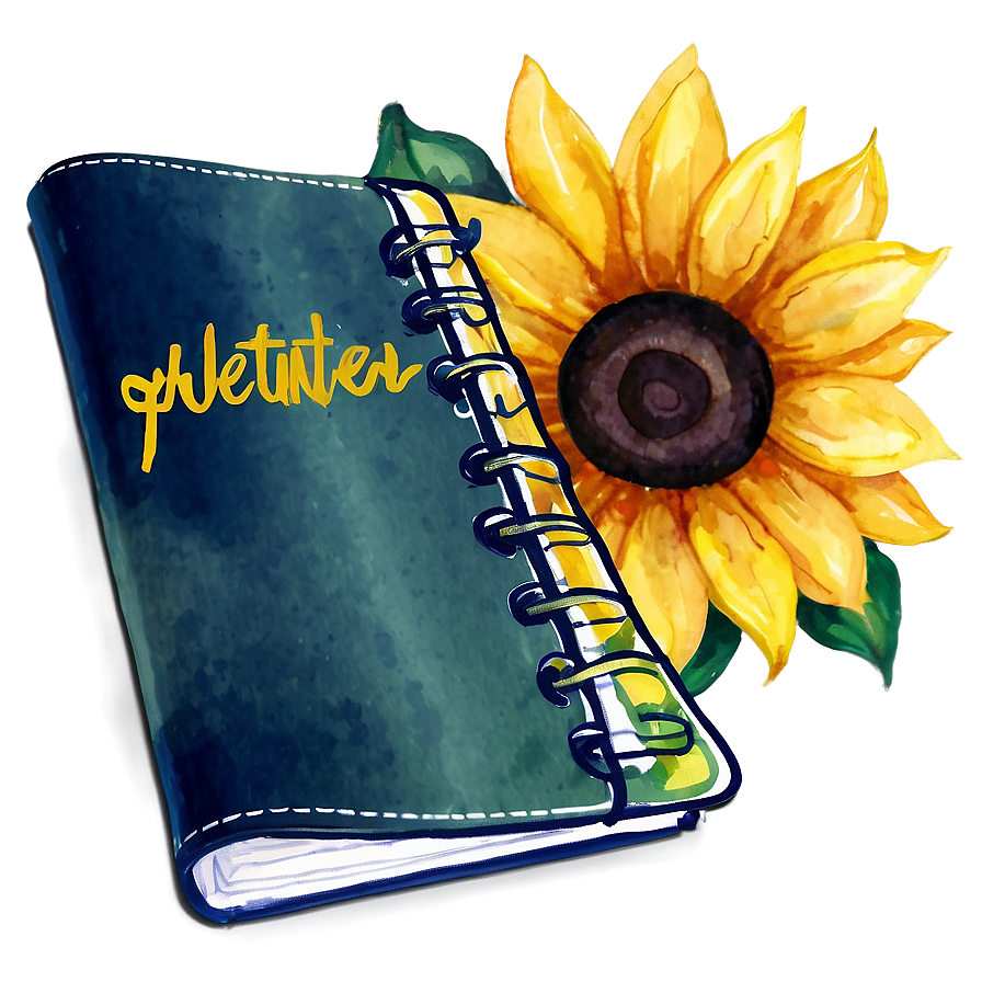 Sunflower Watercolor Planner Decoration Png Ywc