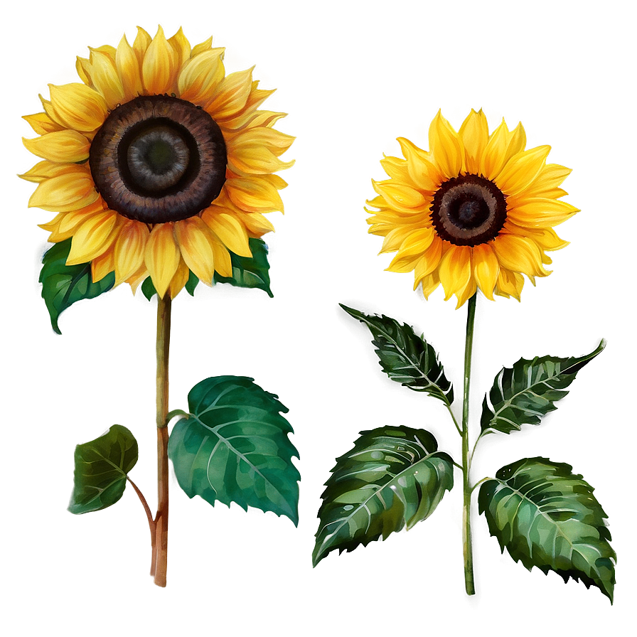 Sunflower Watercolor Wallpaper Png 06272024