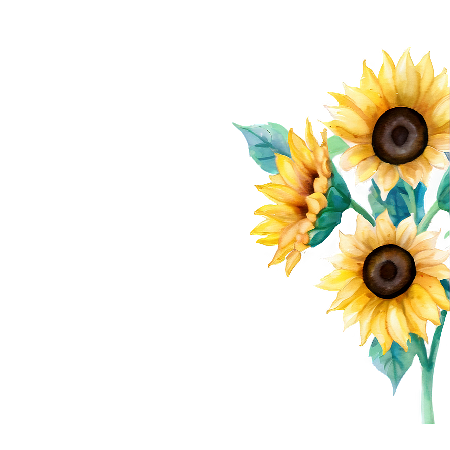 Sunflower Watercolor Wallpaper Png Mnw79