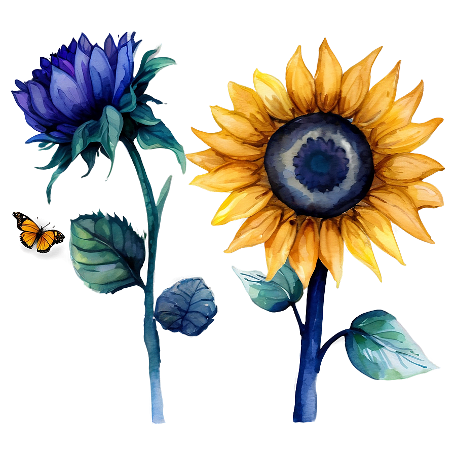 Sunflower Watercolor Wallpaper Png Vtv53