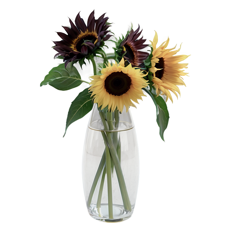 Sunflowers In Vase Png Ede