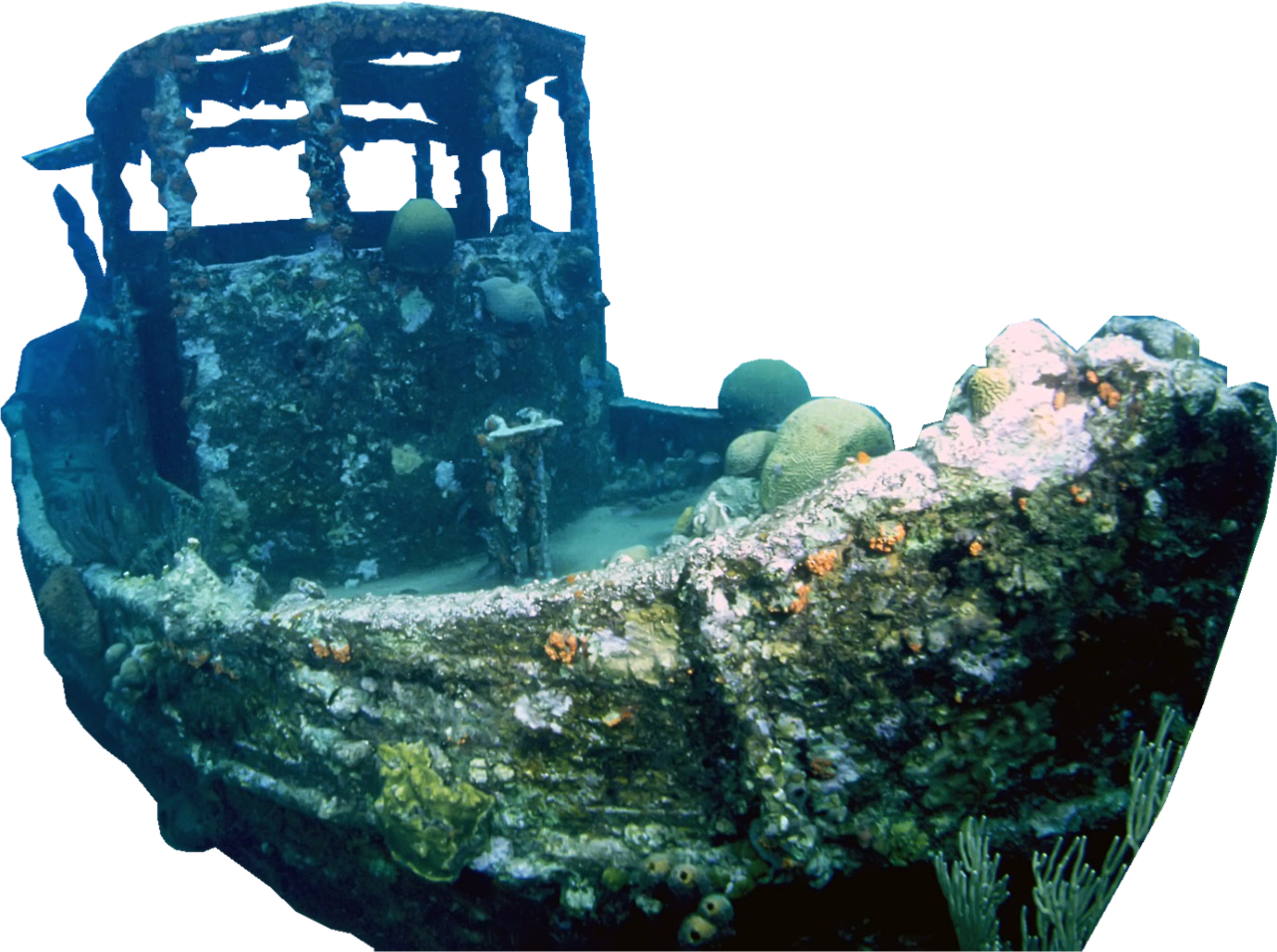 Sunken Shipwreck Underwater Exploration