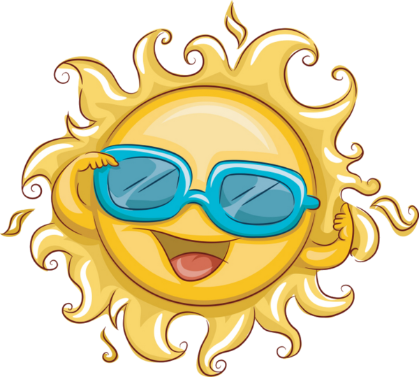 Sunny Cartoon Character With Sunglasses