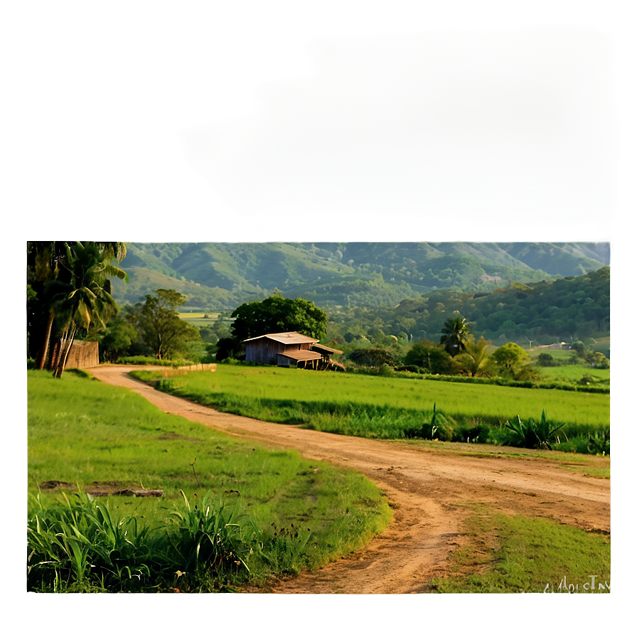 Sunny Countryside View Png Auw89