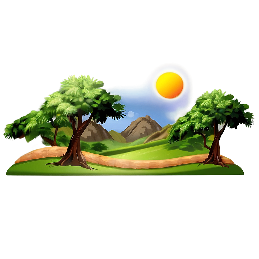 Sunny Day Landscape Png 06202024