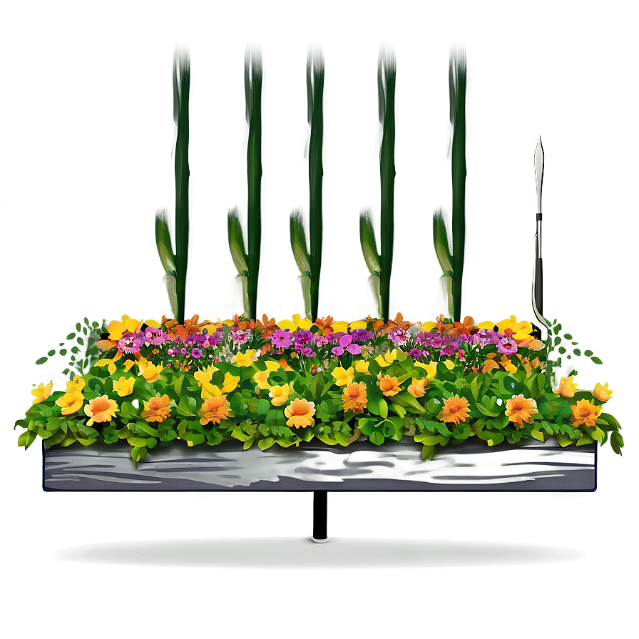 Sunny Flower Bed Png Adq