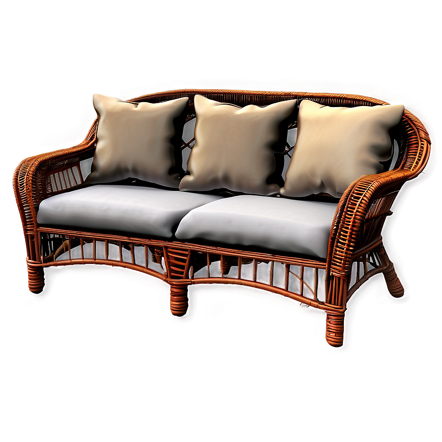 Sunroom Wicker Couch Png 05252024