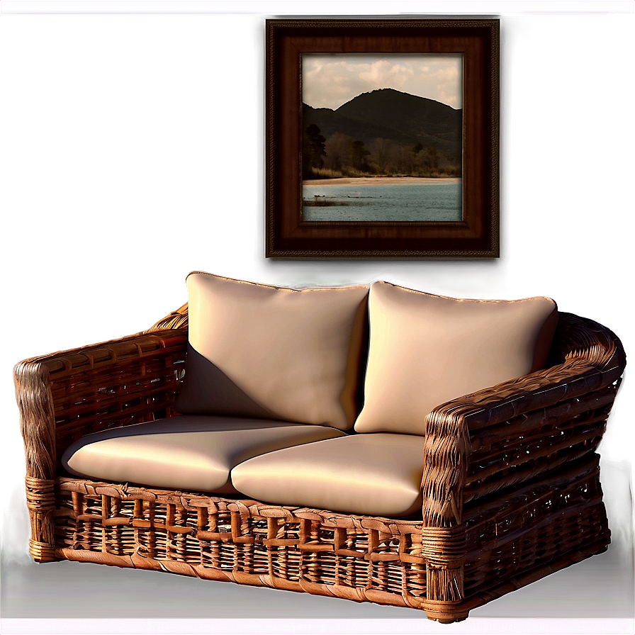 Sunroom Wicker Couch Png Gsh