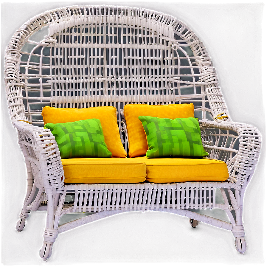 Sunroom Wicker Couch Png Qsm36