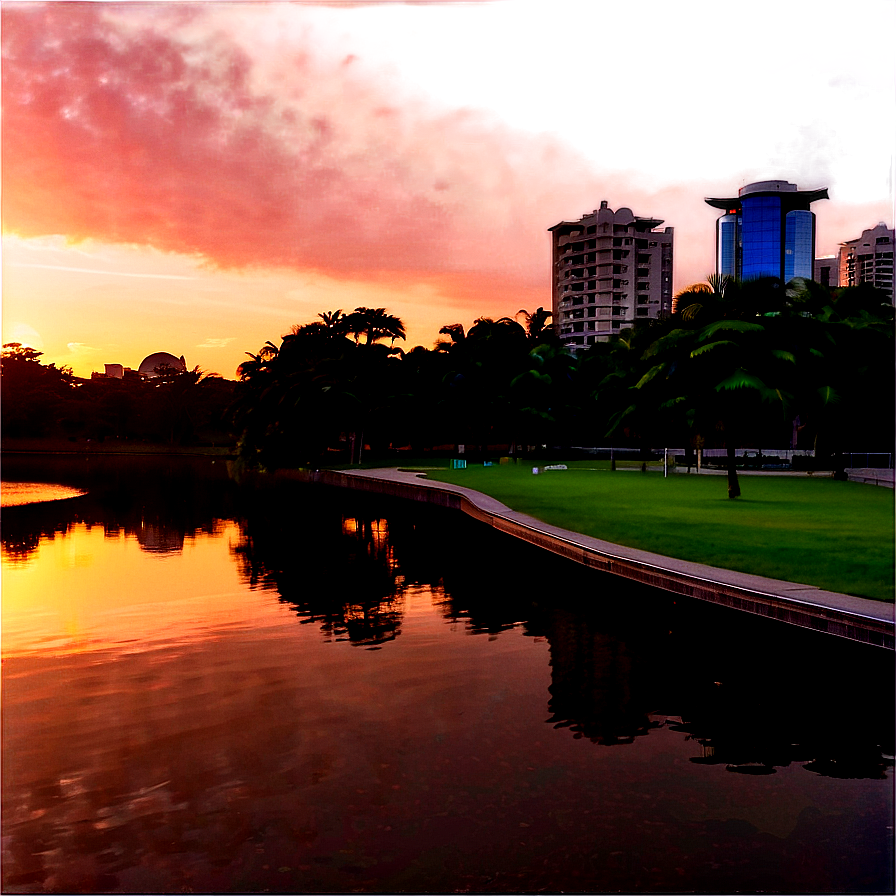 Sunset And The City Park Png Mmt10