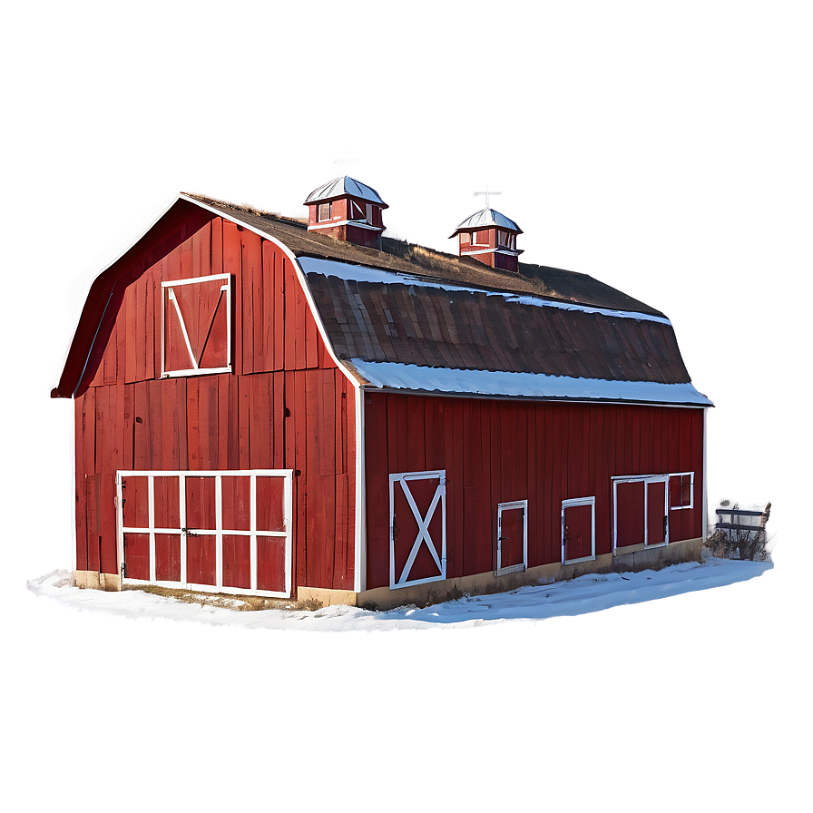 Sunset Behind Barn Png Hqg