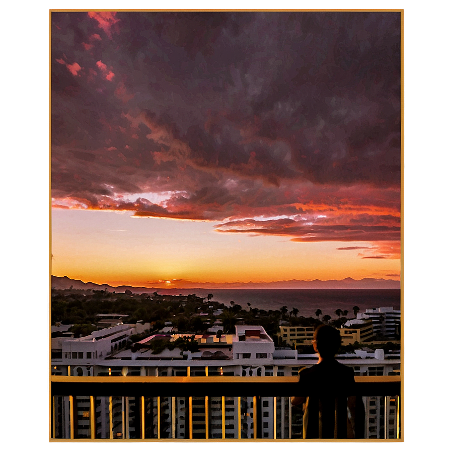 Sunset From Balcony Png 05212024