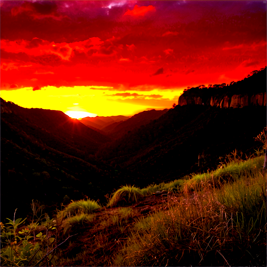 Sunset Over The Canyons Png Mvo74