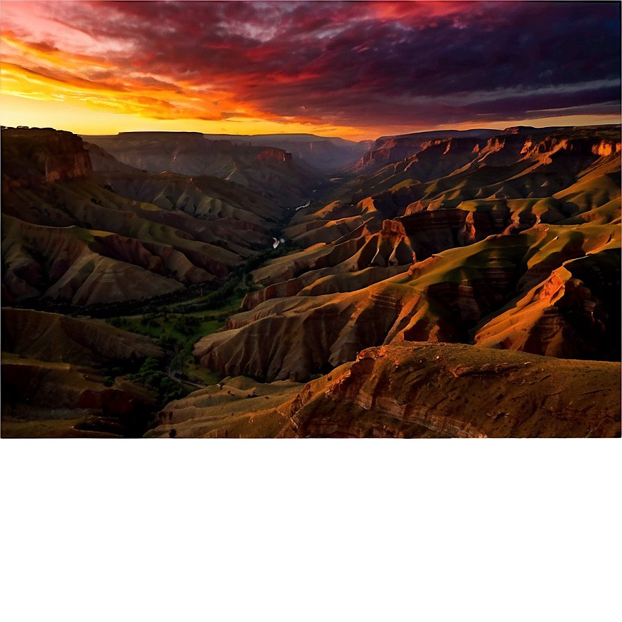 Sunset Over The Canyons Png Udh88