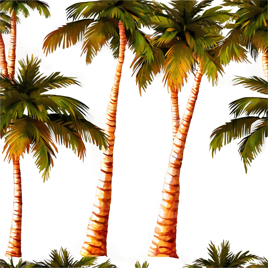 Sunset Palms Background Png 06112024