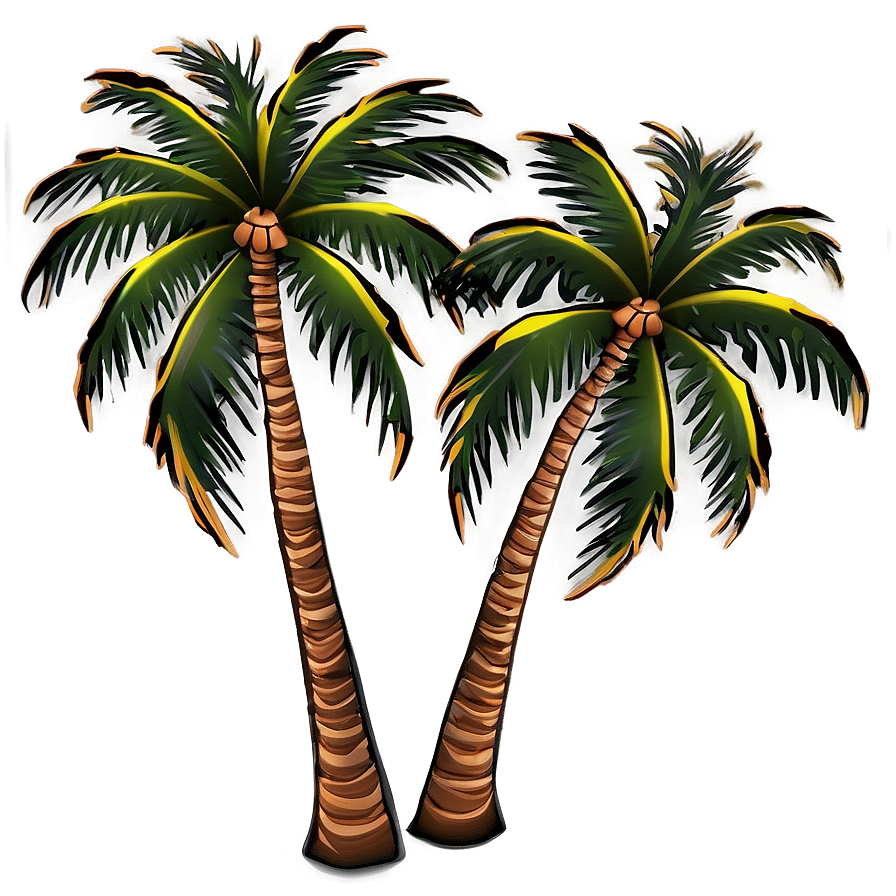 Sunset Palms Background Png 45