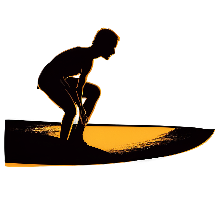 Sunset Surfer Silhouette Png Qvw