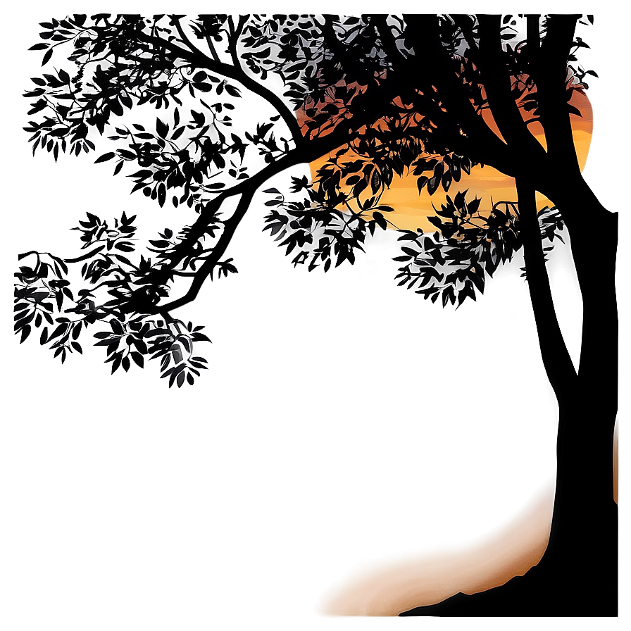 Sunset Tree Silhouette Png 05252024