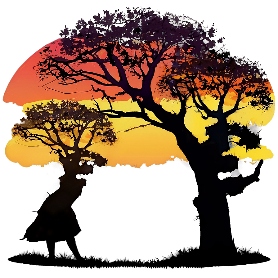 Sunset Tree Silhouette Png Npn