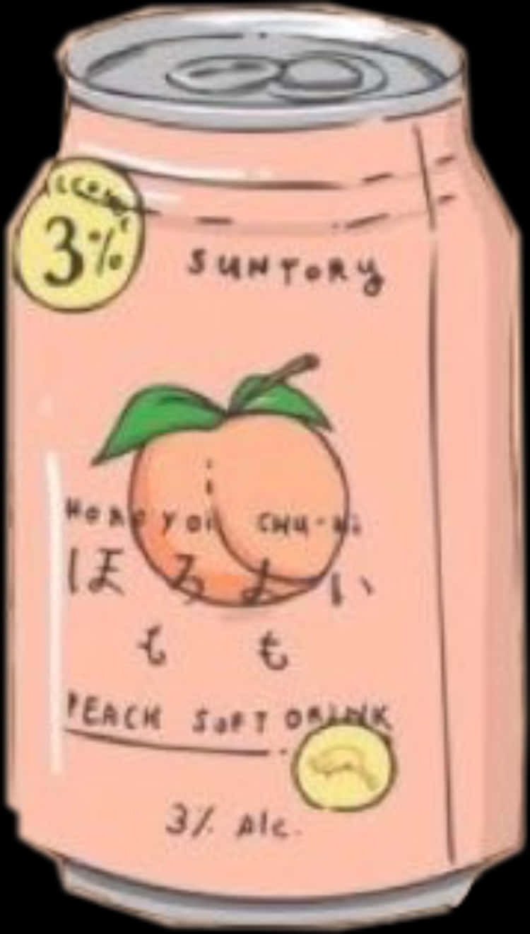 Suntory Peach Soft Drink Can
