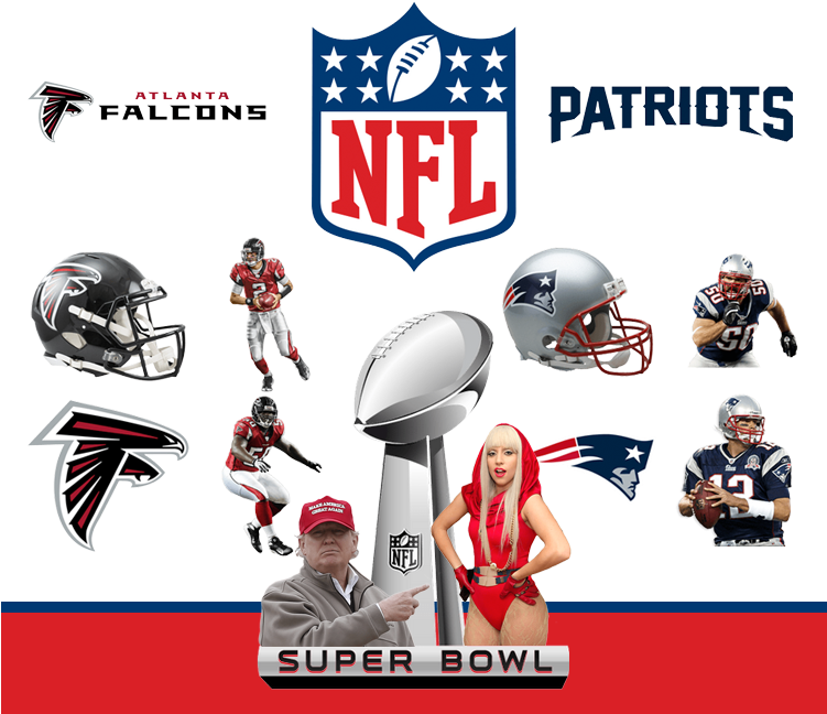 Super Bowl Falconsvs Patriots Collage